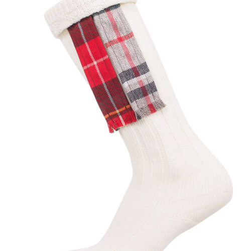 Kiltstutzen Creme Gaters Patch