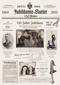 Jubiläumskurier 150 Jahre Rettl
