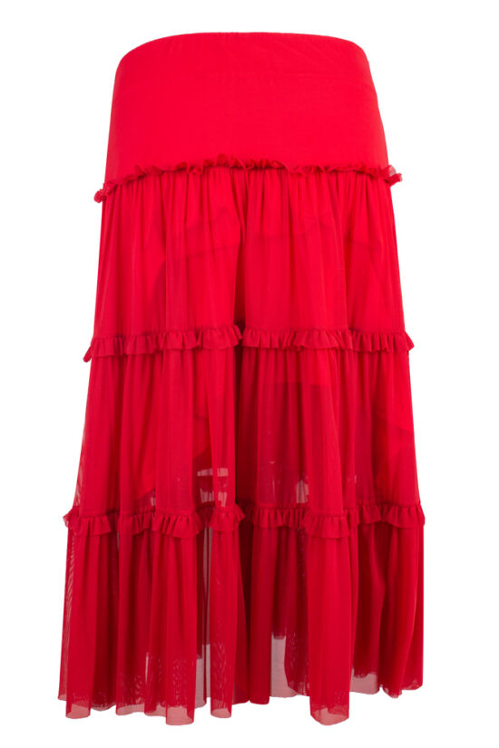 Damen Rock Winney rot hinten