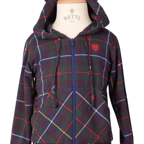 Kinder Kapuzenjacke Mini Jersey Kärnten Karo back