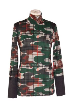 Rettl Damen Shirt Therese Karoflage grün