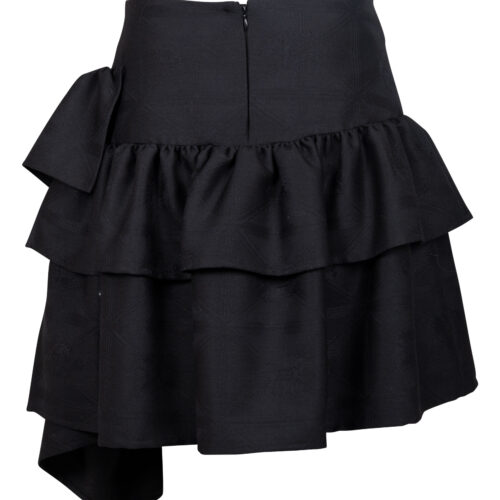 Damen-Rock-Dolores-Wolle-Anniversary-schwarz-hinten