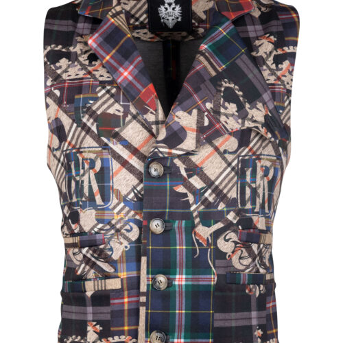 Herren-Gilet-Ian-Adlerpatch-Fancy-vorne-offen