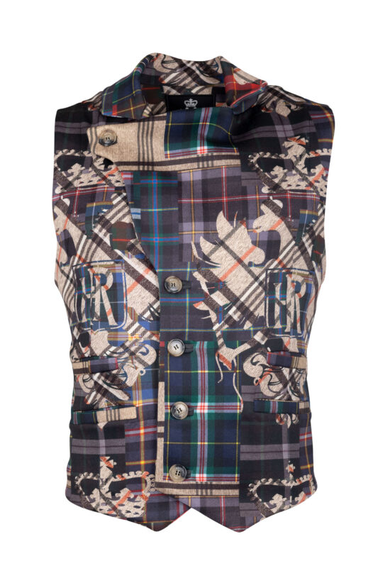 Herren-Gilet-Ian-Adlerpatch-Fancy-vorne-offen
