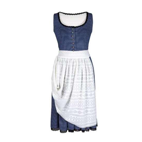 Damen-Dirndl-Wash&Wear2-polkadot-vorne-gekrempelt