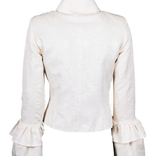 Damen Jacke Grazella Rankenseide creme hinten