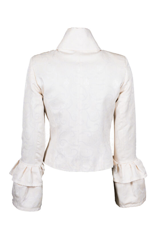 Damen Jacke Grazella Rankenseide creme hinten