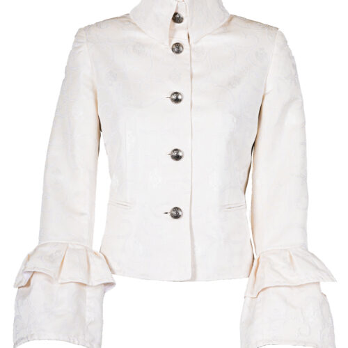 Damen Jacke Grazella Rankenseide creme vorne