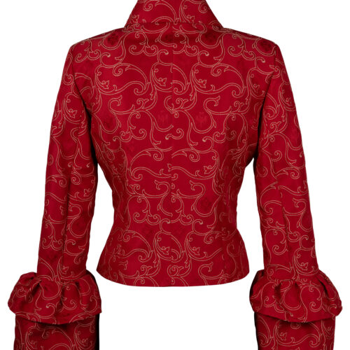 Damen-Jacke-Grazella-Rankenseide-rot-hinten