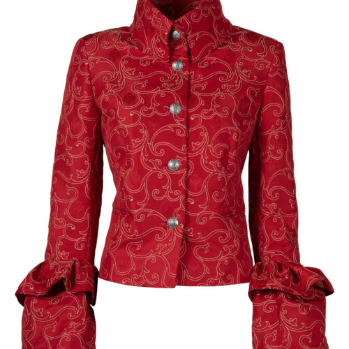 Damen-Jacke-Grazella-Rankenseide-rot-vorne