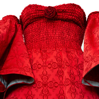 Damen-Kleid-Francy-Triscele-rot-detail-ärmel