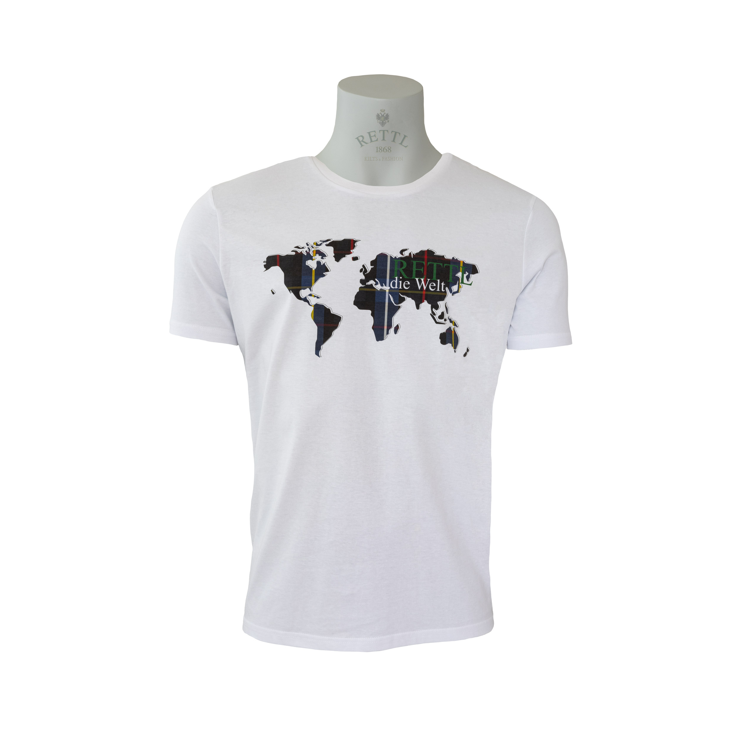 Herren-Art-Shirt-Unisex-Rettl-World-weiß