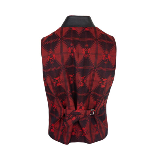 Herren-Gilet-Kaiser-Franz-Nappaleder-Wolle-Anniversary-rot-hinten