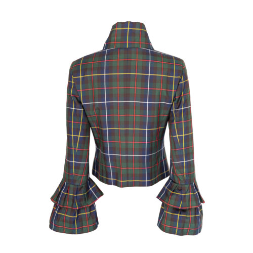 Damen-Jacke-Grazella-Kärnten-Karo-Seide-hinten
