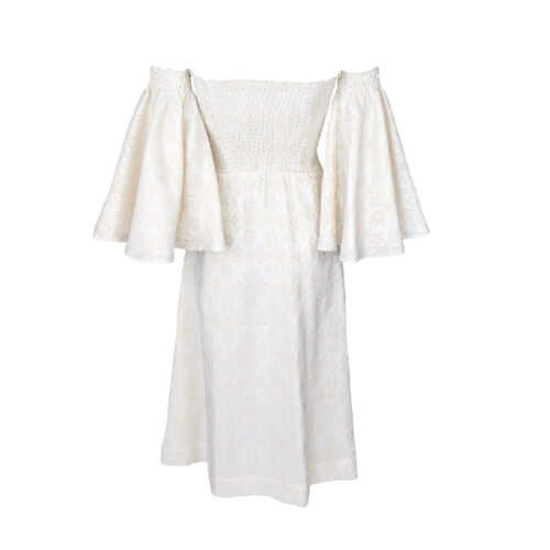 Damen-Kleid-Francy-Triscele-creme-hinten-1