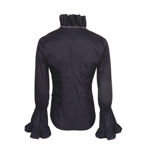 Damen-Bluse-Petra-schwarz-Housecheck-LA-hinten