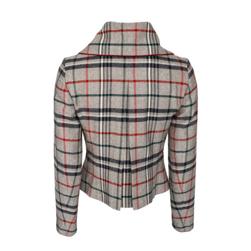 Damen-Jacke-Jazz-Housecheck-Loden-rot-hinten