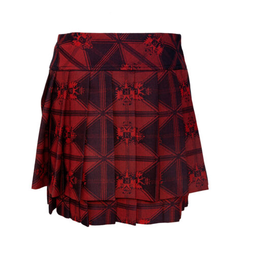 Damen-Rock-Mc-Aidan-Anniversary-Wolle-rot-hinten