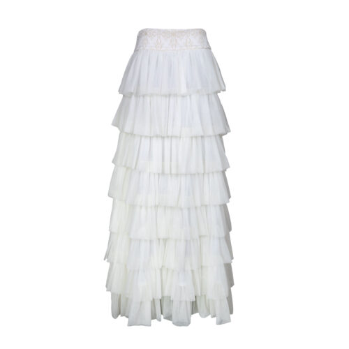 Damen-Rock-Dorma-Tüll-Triscele-creme-hinten-1