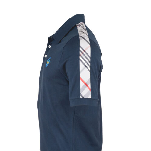 Herren-Polo-Ted-piquet-blau-kurzarm-Housecheck-seitlich-1
