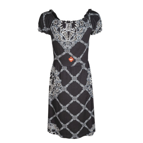 Damen-Kleid-Efia-kurzarm-Jersey-Black-Eagle-hinten