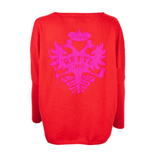 Damen-V-Pulli-Efia-Kaschmir-Amit-rot-pink-hinten
