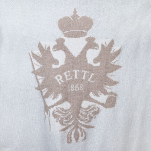 Kaschmirschal-Snow-Rettl-Logo-braun-Detail