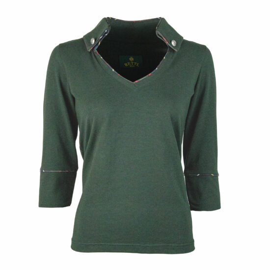 Damen-Shirt-Stirling-3_4-Arm-Jersey-grün-KK-vorne