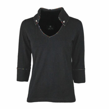 Damen-Shirt-Stirling-3_4-Arm-Jersey-schwarz-KK-vorne