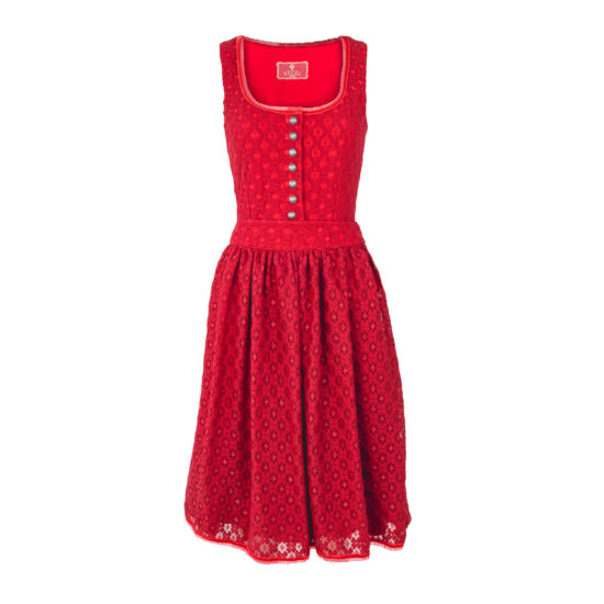 Damen-Dirndl-Wash-&-Wear-Thrilling-Jersey-Spitze-rot-vorne-m-Schürze-1