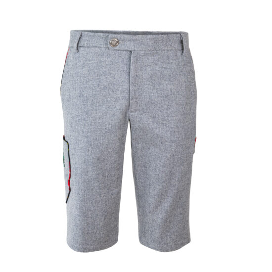 Herren-Hose-Tomale-kurz-Loden-hellgrau-Wolle-Tirol-vorne-1