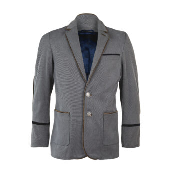 Herren-Sakko-City-Highlander-BW-Canvas-anthrazit-Leder-Samt-Wolle-vorne-1