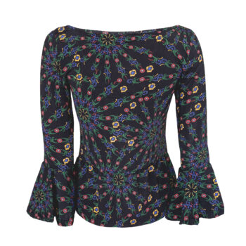Damen-Shirt-Aphrodite-Flower-grün-hinten-1