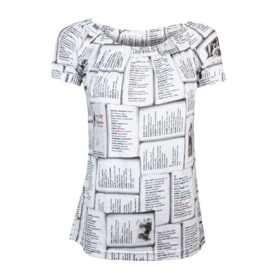 Damen-Shirt-Pippa-kurzarm-Jersey-Wörterbuch-vorne-1