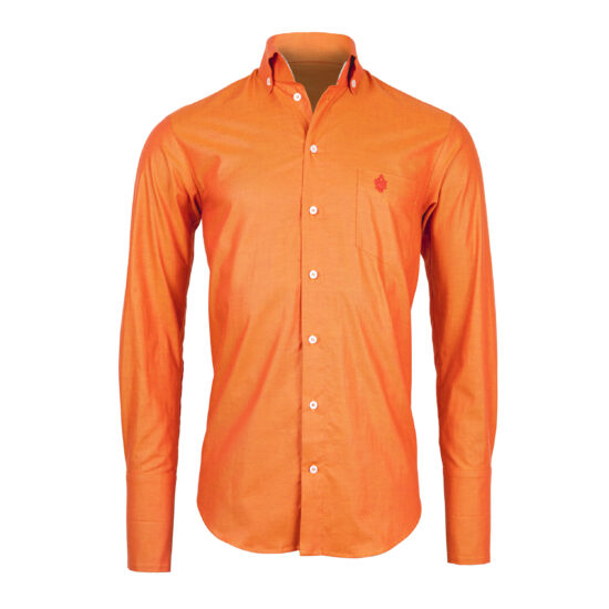 Herren-Hemd-Alpenhigh-BW-orange-Housecheck-vorne-1