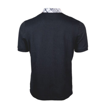 Herren-Polo-Oscar-BW-Piquet-schwarz-Housecheck-hinten-1