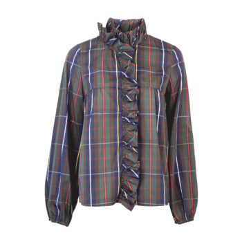 Damen-Bluse-Himmelberg-BW-Kärnten-Karo-loose-m.-Rüschen-vorne-1