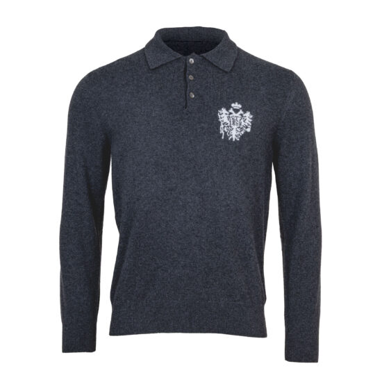 Herren-Polo-Pulli-Charly-Kaschmir-dunkelgrau-vorne-1
