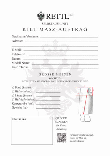 Kilt Masz Formular 2026